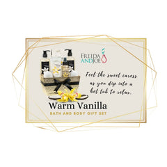 Freida and Joe Warm Vanilla bubble bath jar captures luxurious foam for relaxing soaks.