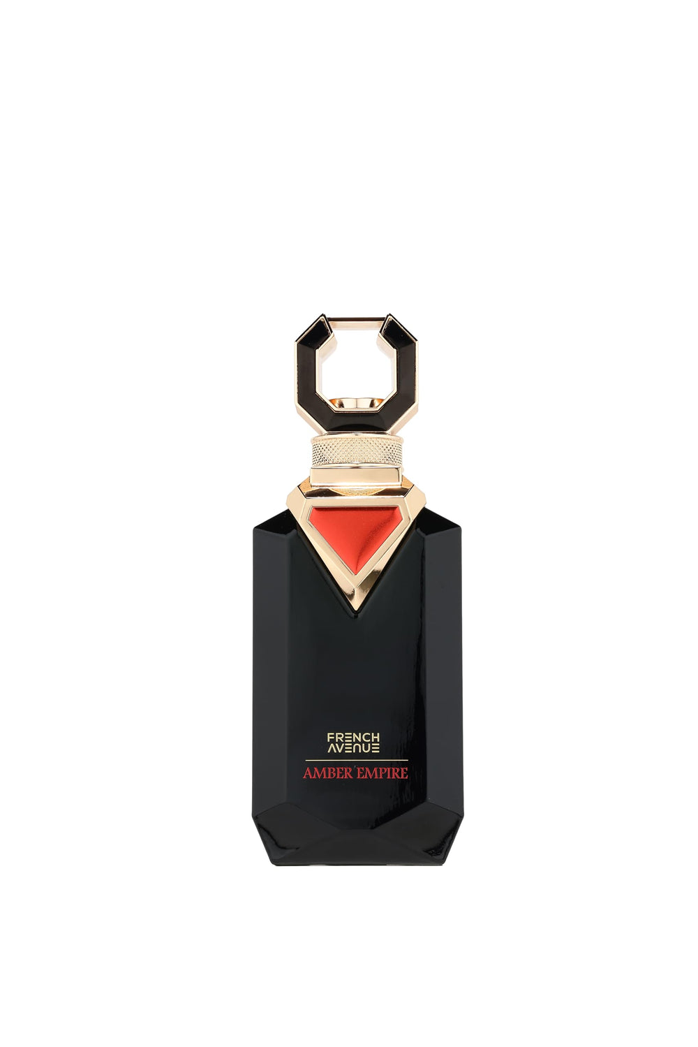 French Avenue Amber Empire EDP bottle front for versatile day-to-night elegance