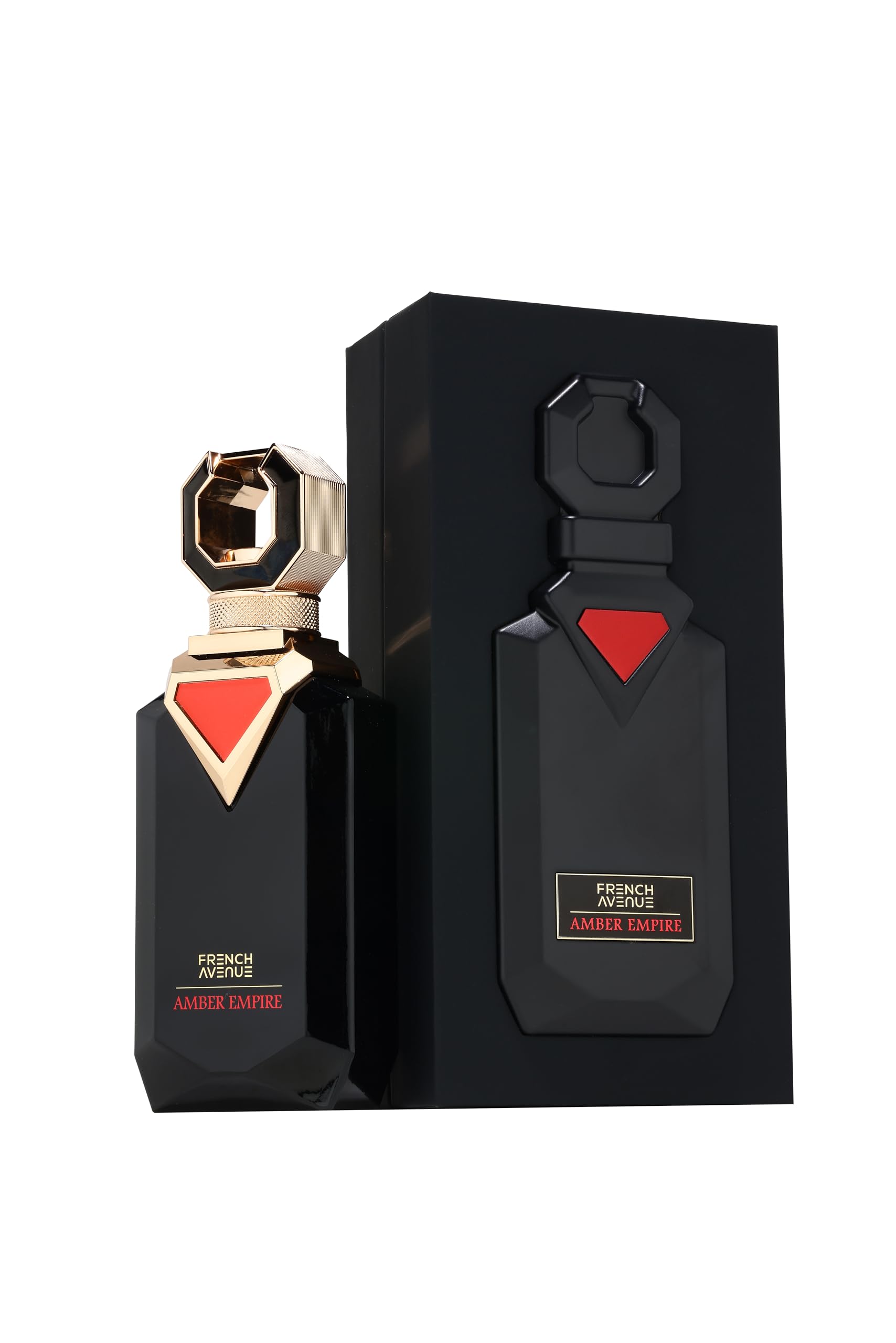 French Avenue Amber Empire EDP bottle macro highlights amber and sandalwood cues
