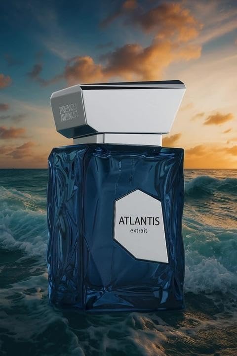 French Avenue Atlantis Extrait bottle close-up showing refined cap detail.