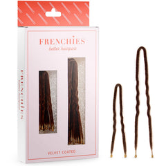 Frenchies French Twist hair pin pack closeup with non-slip flocked coating.