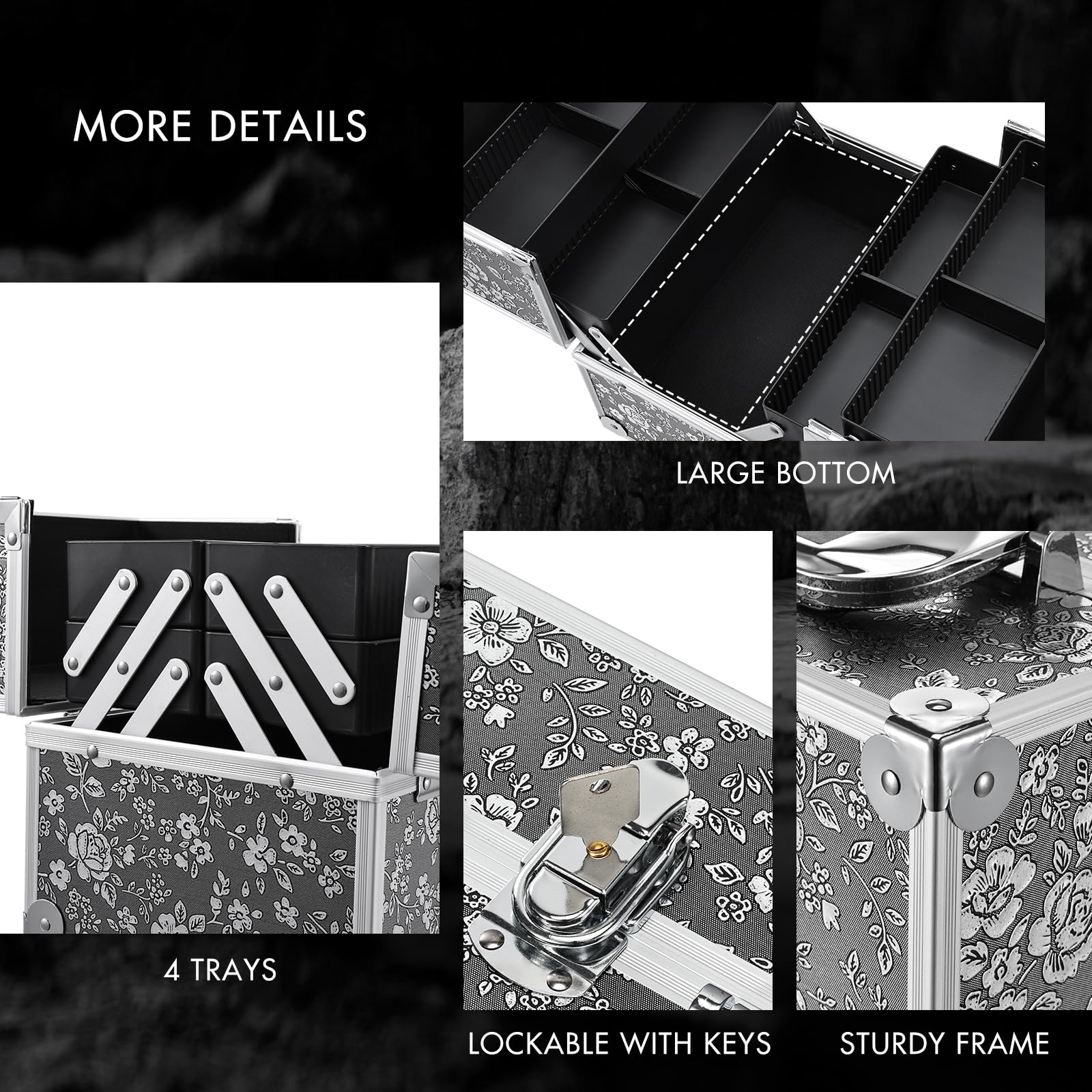 FRENESSA bottom compartment holds brushes and palettes securely.