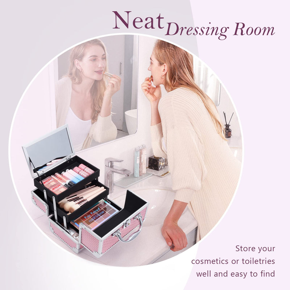FRENESSA brush and palette area, neatly organized makeup tools.