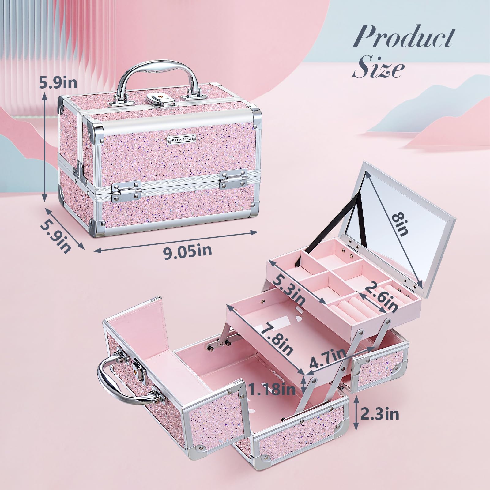 FRENESSA extendable two-tier tray for easy access to essentials