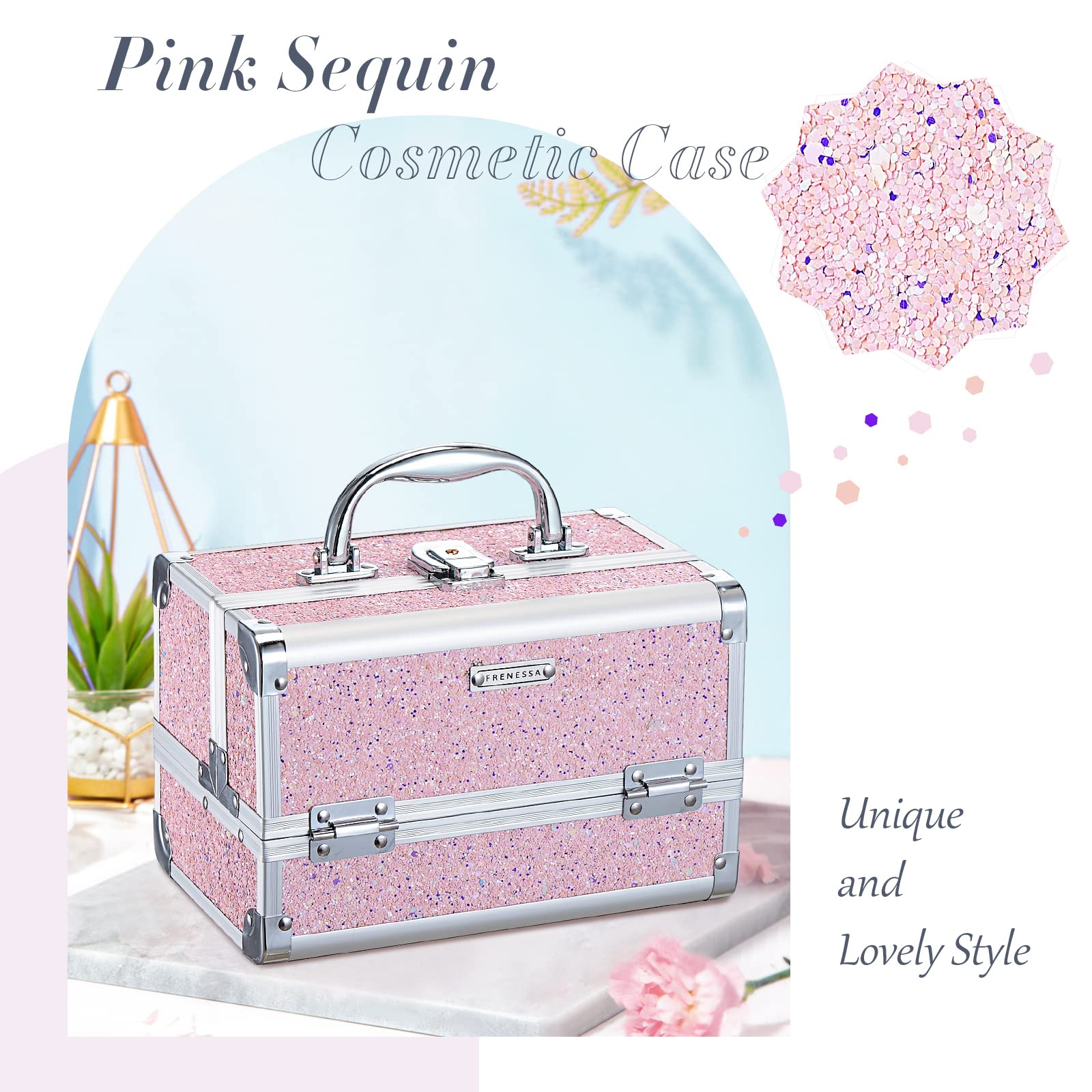 FRENESSA pink makeup case makes a thoughtful gift for girls