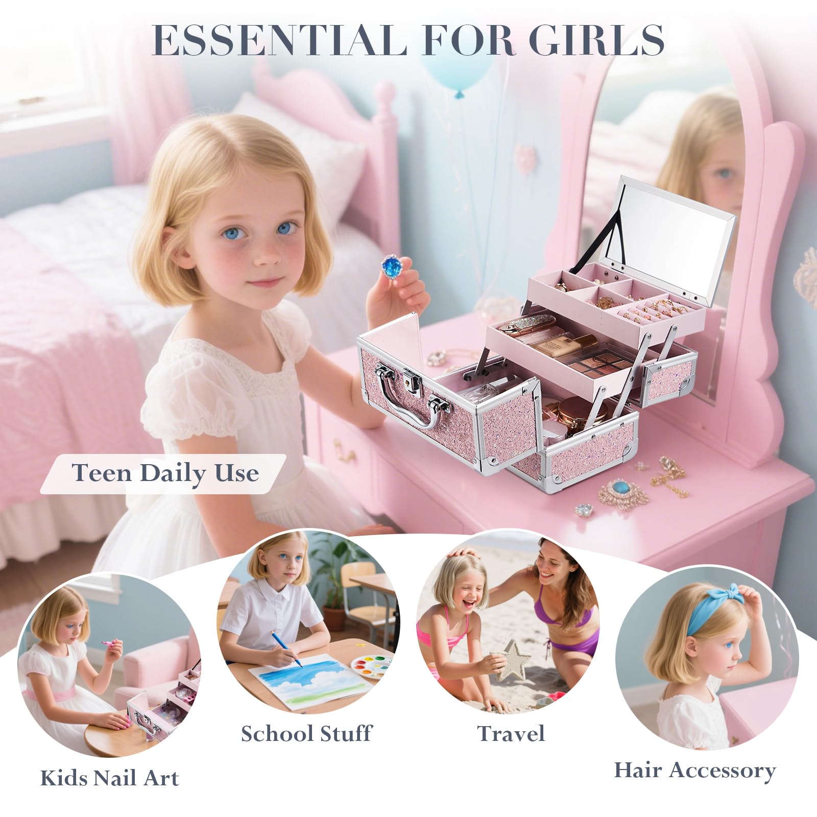 FRENESSA lockable makeup box ensures secure travel and privacy