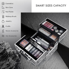 FRENESSA lockable makeup case close-up highlighting secure locking mechanism.