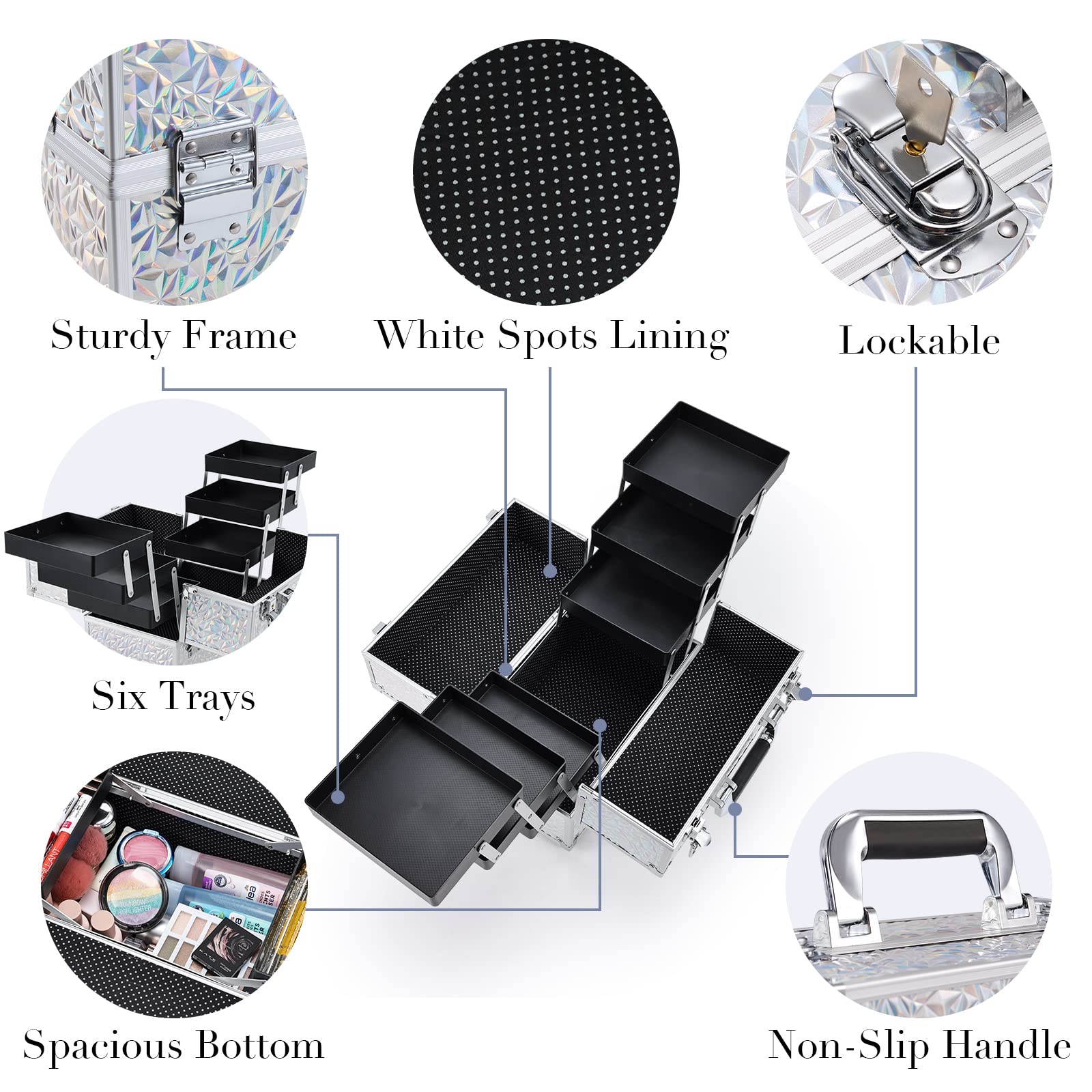 Frenessa bottom-space view reveals ample room for palettes and bottles.