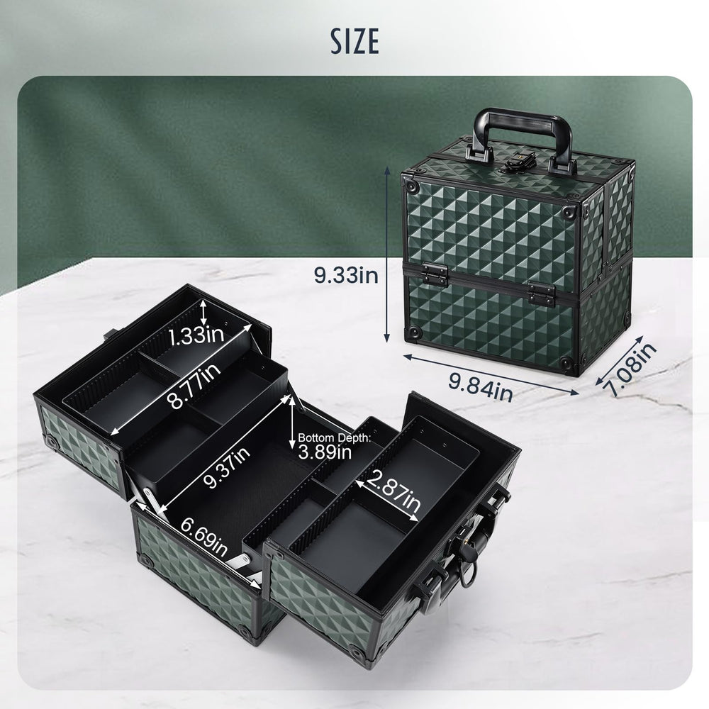 FRENESSA cantilever trays demonstrate flexible organization for varying makeup sizes