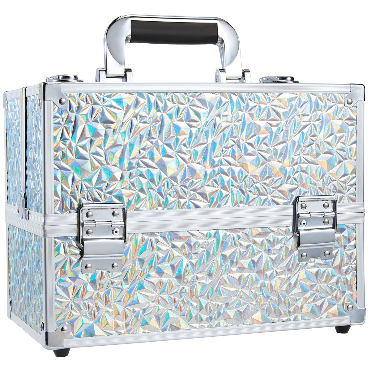 Frenessa makeup case closed view shows secure travel storage.