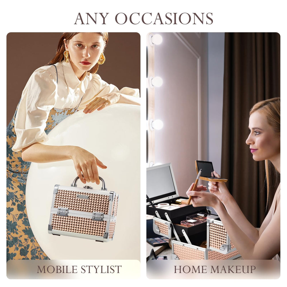 FRENESSA mirror-top tray enables fast cosmetic visibility during use