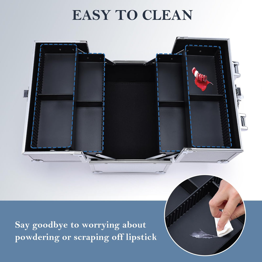 FRENESSA makeup train case durable construction protects contents during transit