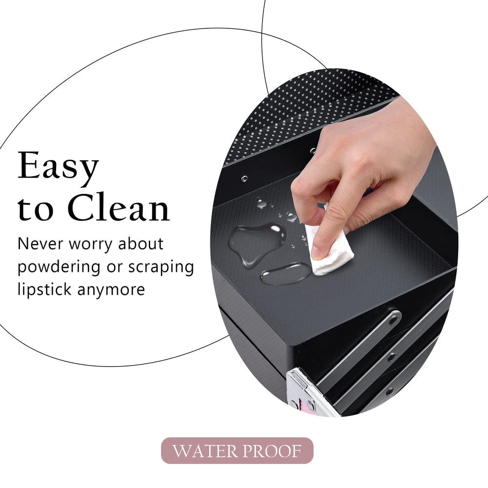 FRENESSA makeup train case with lockable keys adds security