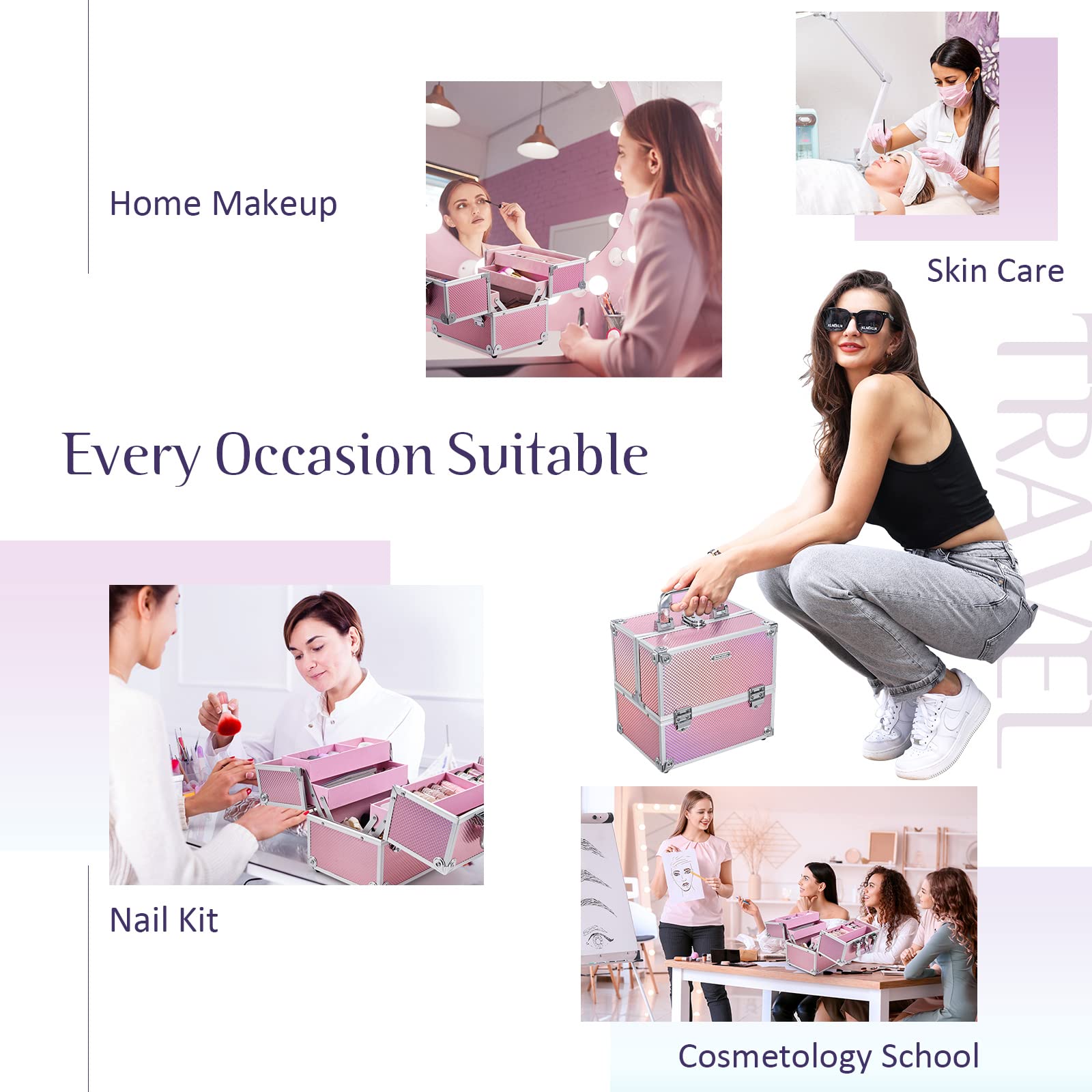 FRENESSA mermaid pink makeup case elegant-gift-packaging ideal for gifting.