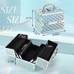 Frenessa Renessa makeup train case durable ABS with aluminum accents