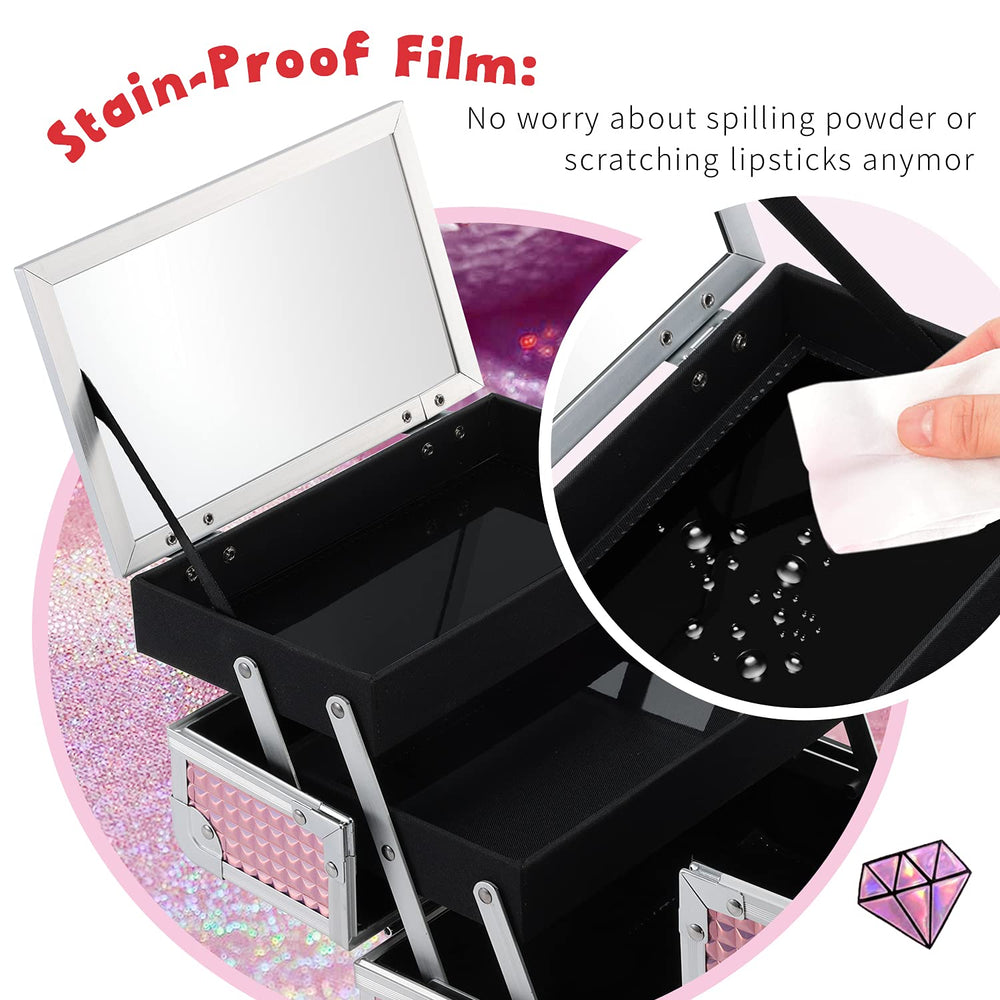 FRENESSA travel beauty case open, compact and versatile for skincare and makeup.