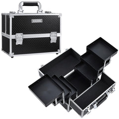 FRENESSA makeup train case front view for on-the-go cosmetics storage.