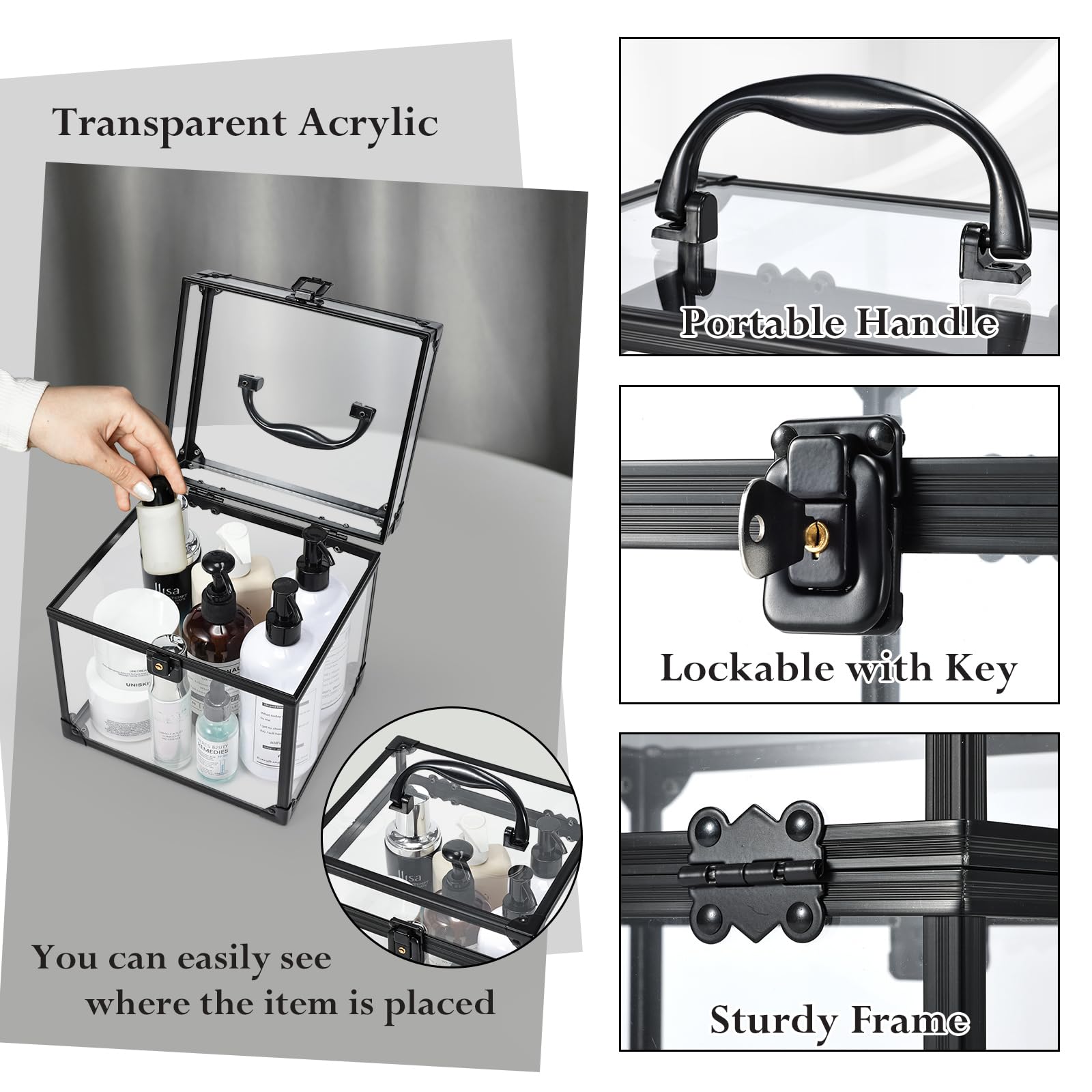 FRENESSA see-through design offers quick access to contents at a glance.