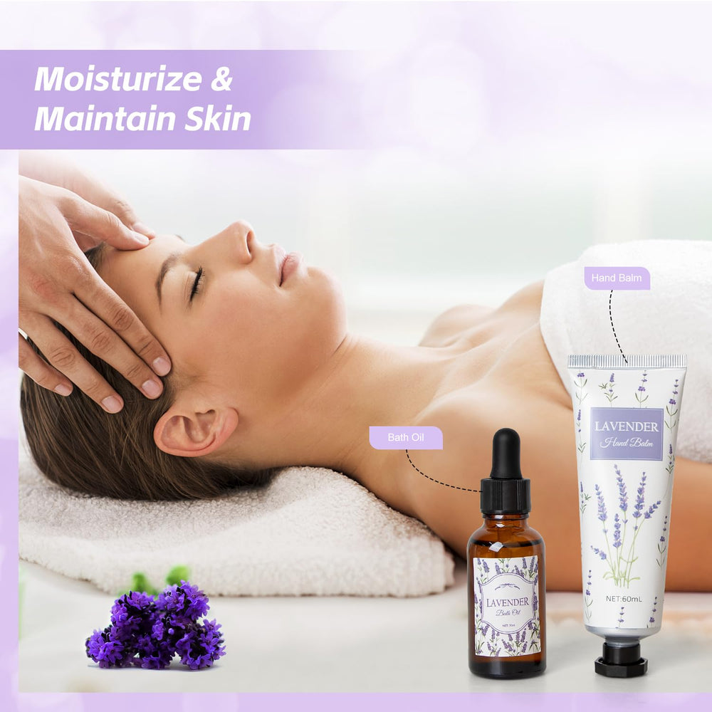Frerdui lavender bath oil provides a silky, calming layer for a spa-like bath