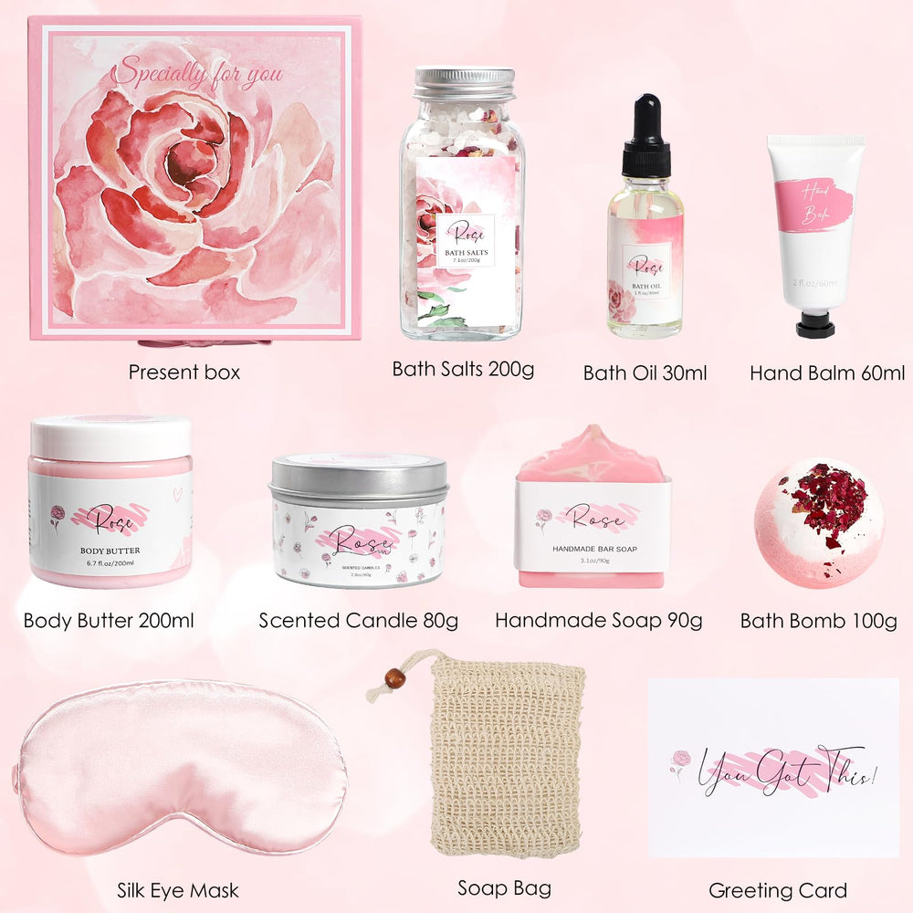 Frerdui Rose Spa Gift Set body butter nourishes skin and locks in moisture