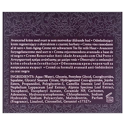 Fresh Black Tea Advanced Age Renewal Cream application on face suggests radiant glow