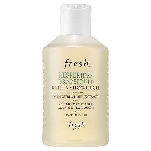 Fresh Hesperides Grapefruit shower-lather conveys uplifting citrus aroma for refreshed skin.