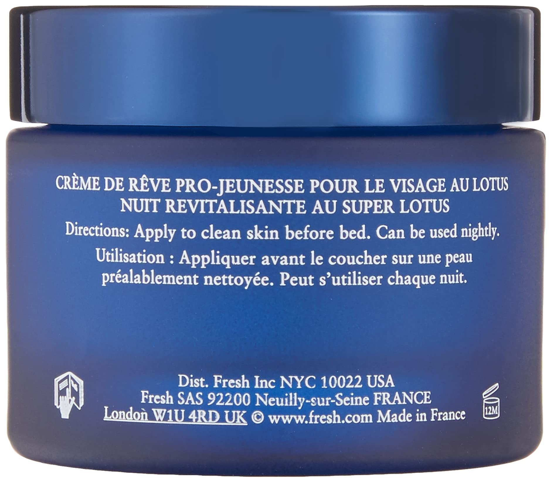 Fresh Lotus Youth Preserve Dream Face Cream Super jar closeup emphasizes luxurious texture