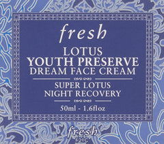 Fresh Lotus Youth Preserve Dream Face Cream Super swirl on skin suggests instant hydration