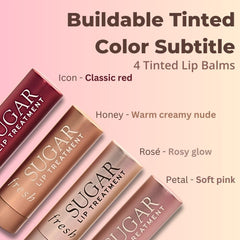Fresh Sugar Lip Balm Hydrating Treatment in Icon delivers classic red tint with moisture.
