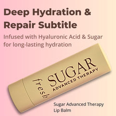 Fresh Sugar Lip Balm Hydrating Treatment in Petal delivers rosy nude tint and hydration.