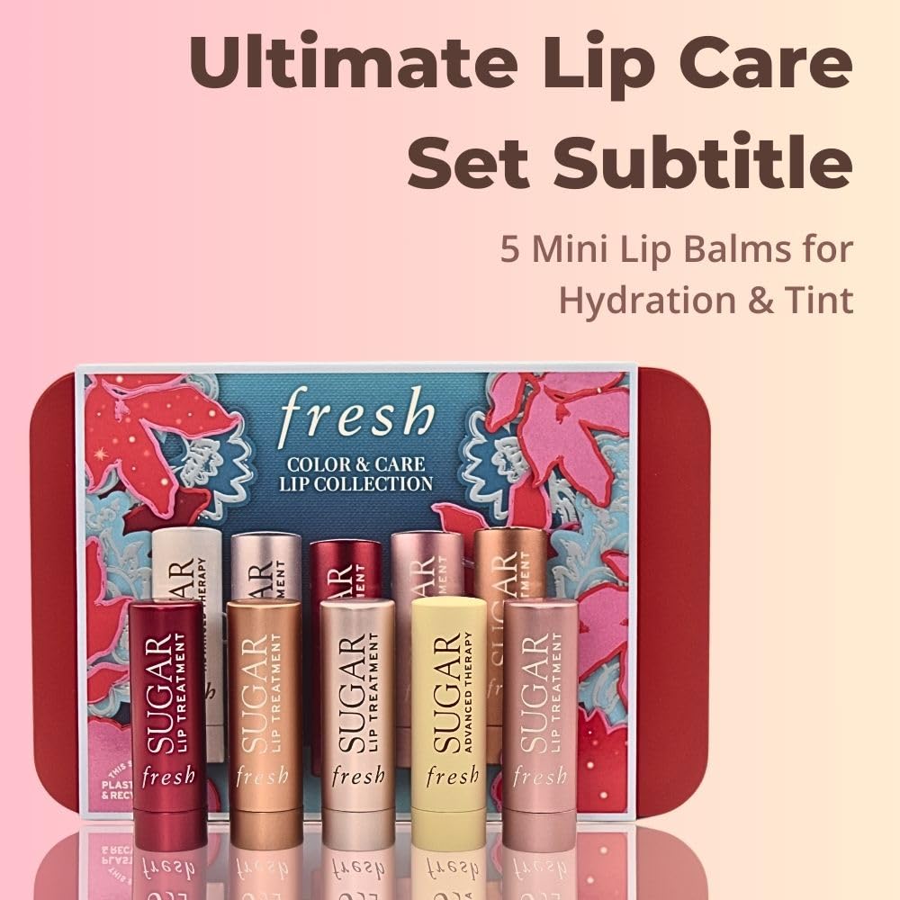 Fresh Sugar Lip Balm Hydrating Treatment in Rose offers sheer color and moisture.