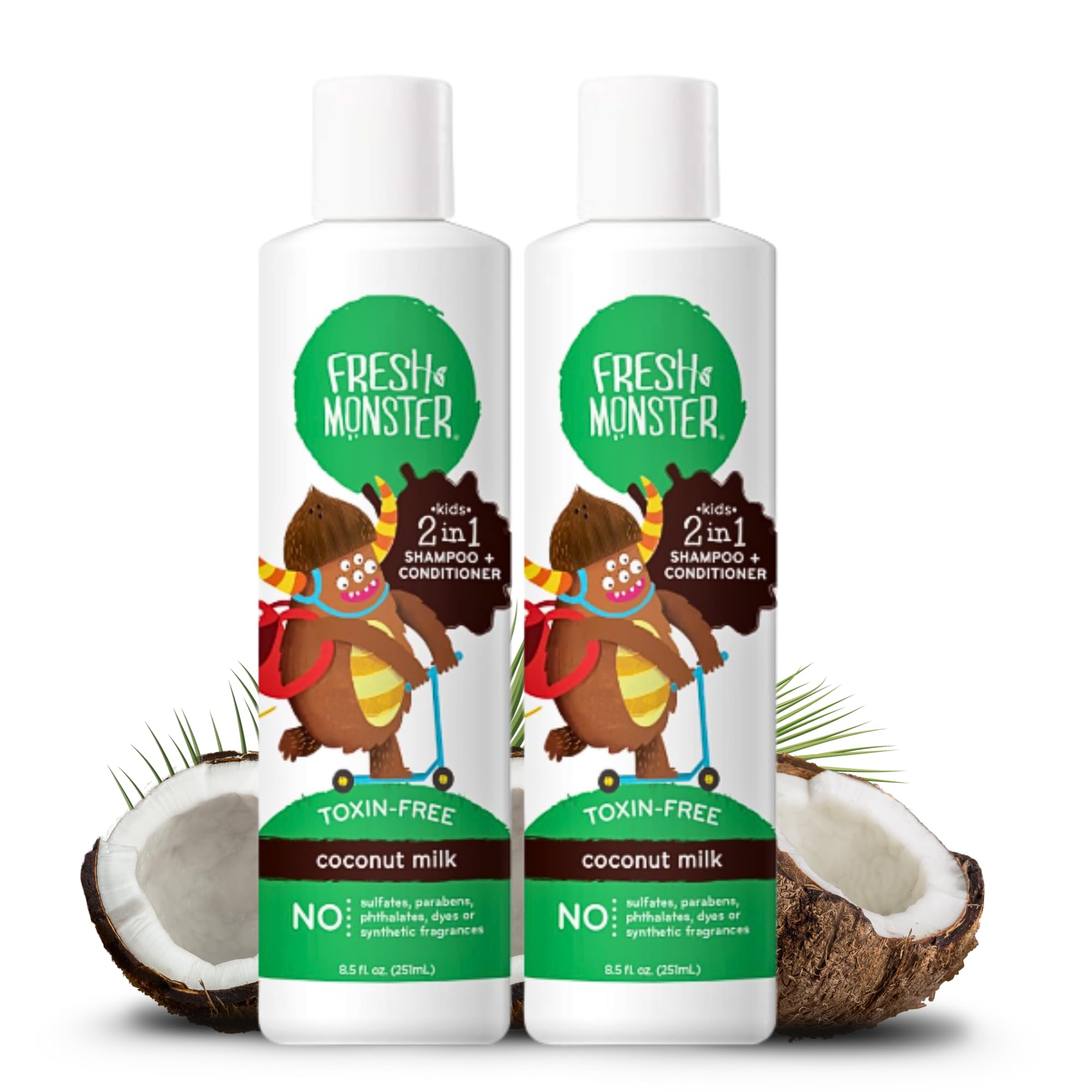 Fresh Monster 2-in-1 bottle with easy-grip design for kids.