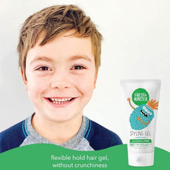 Applying Fresh Monster gel on damp hair for easy styling.
