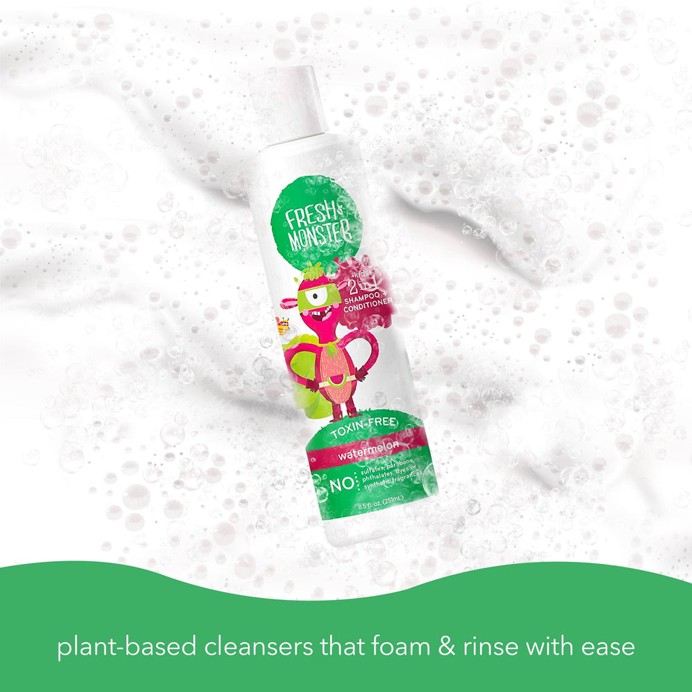 Fresh Monster natural extracts label highlights toxin-free, plant-based formulation.