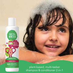 Fresh Monster Watermelon twin-pack front shows affordable, all-natural kids haircare