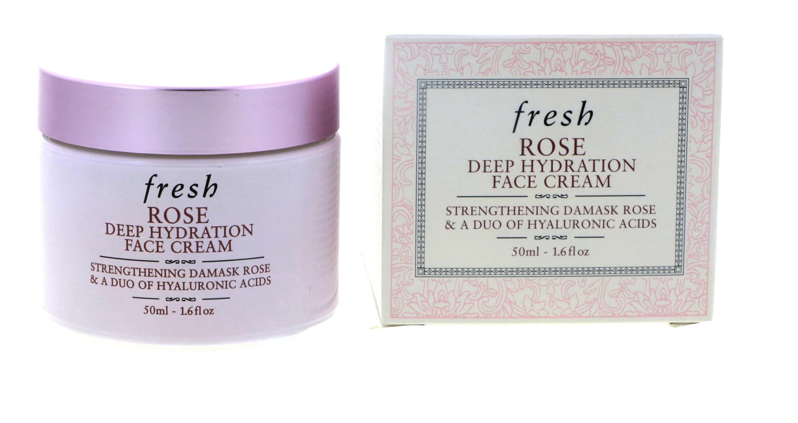 Fresh Rose Deep Hydration Cream applied for dewy, refreshed complexion.