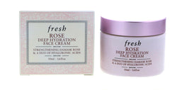 Fresh Rose Deep Hydration Cream bottle shown for lasting moisture.