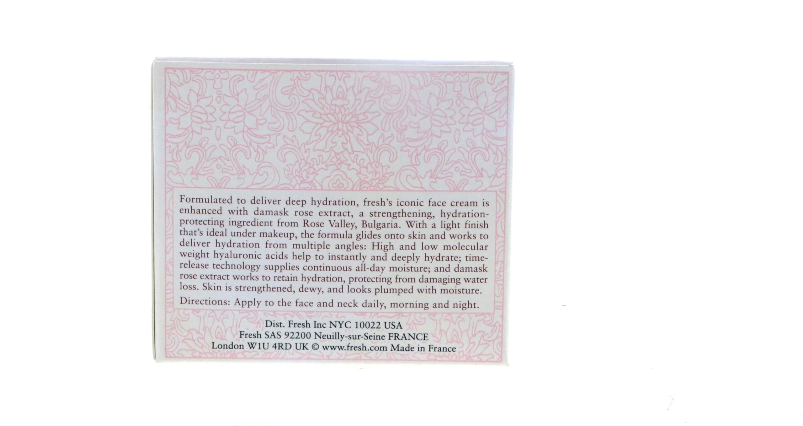 Fresh Rose Deep Hydration Cream's hyaluronic acids deliver multilevel hydration.