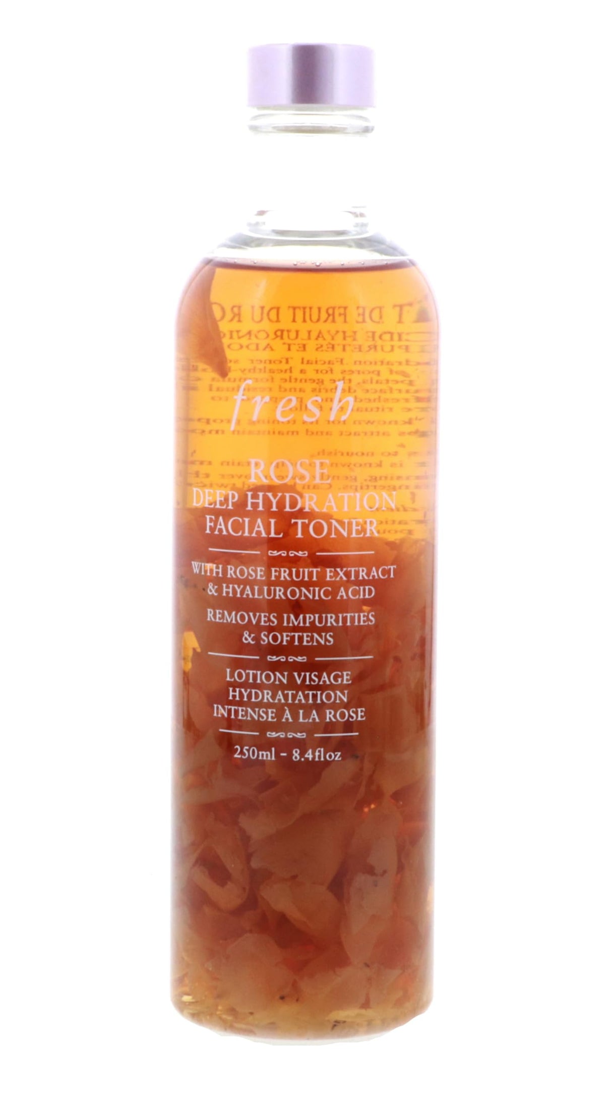 Fresh Rose Deep Hydration Toner bottle for daily hydration and pore-minimizing potential.