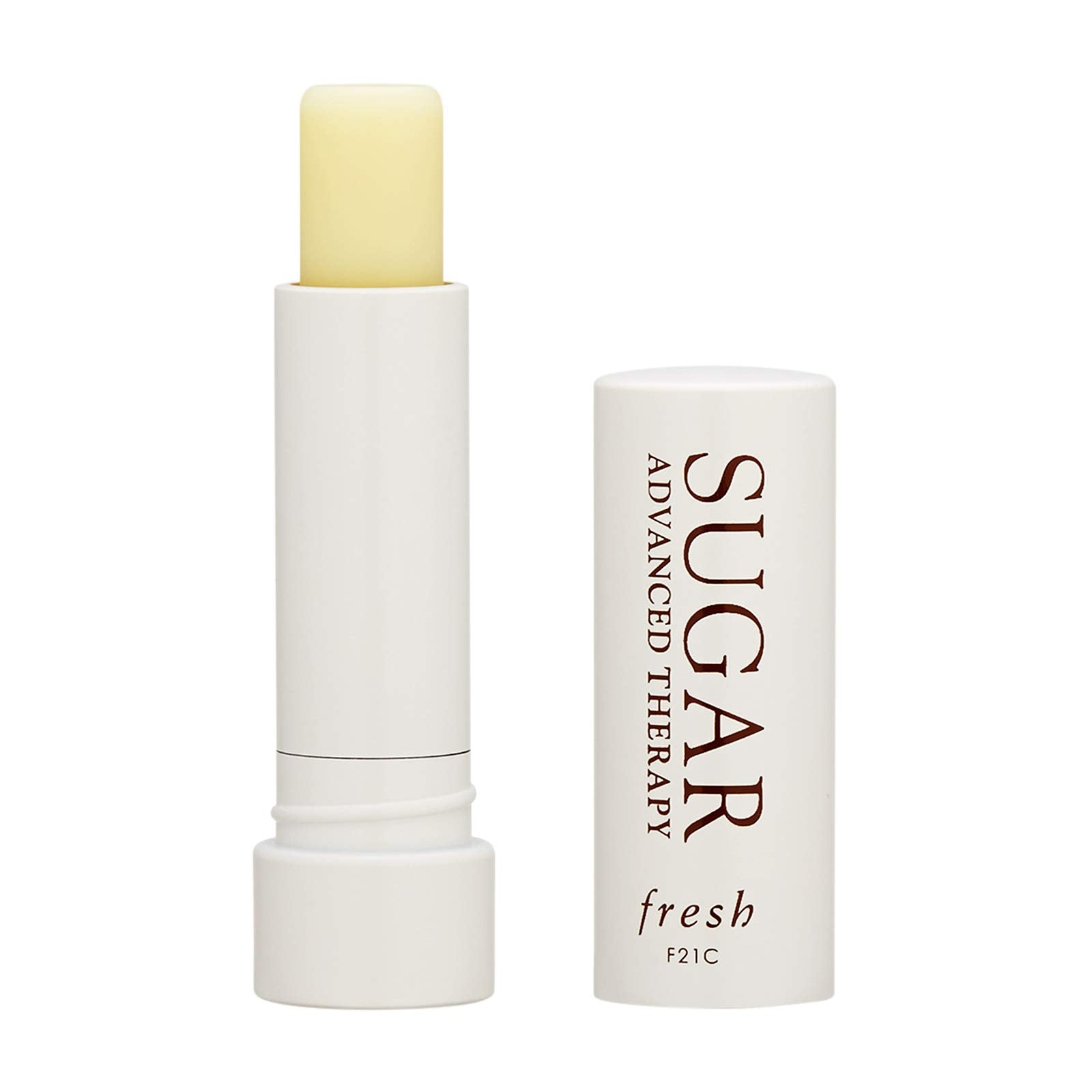 Fresh Sugar Advanced Therapy lip treatment in use smoothing lips for makeup.