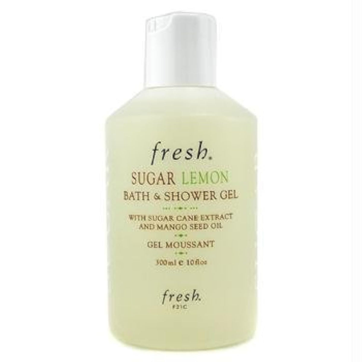 Fresh Sugar Lemon bath gel bottle delivering refreshing citrus cleanse for daily showers.