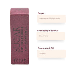 Fresh Sugar Lip Treatment Plum application demonstrates buildable color and conditioning.