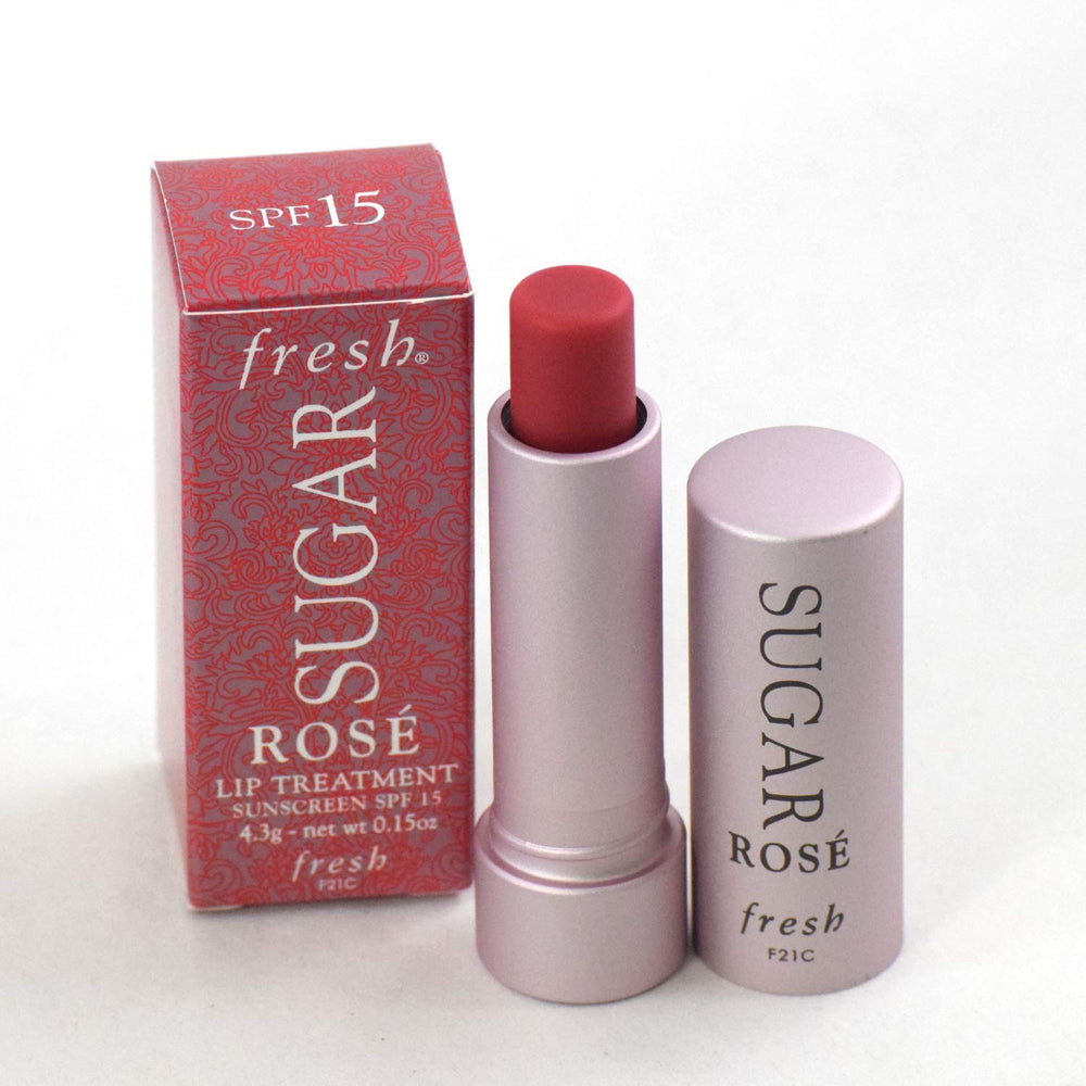 Fresh Sugar Lip Treatment SPF 15 Rose texture closeup reveals creamy moisture.