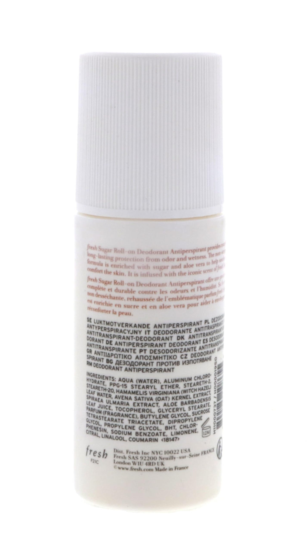 Fresh Sugar Roll-On cap closeup highlights smooth glide and quick application.