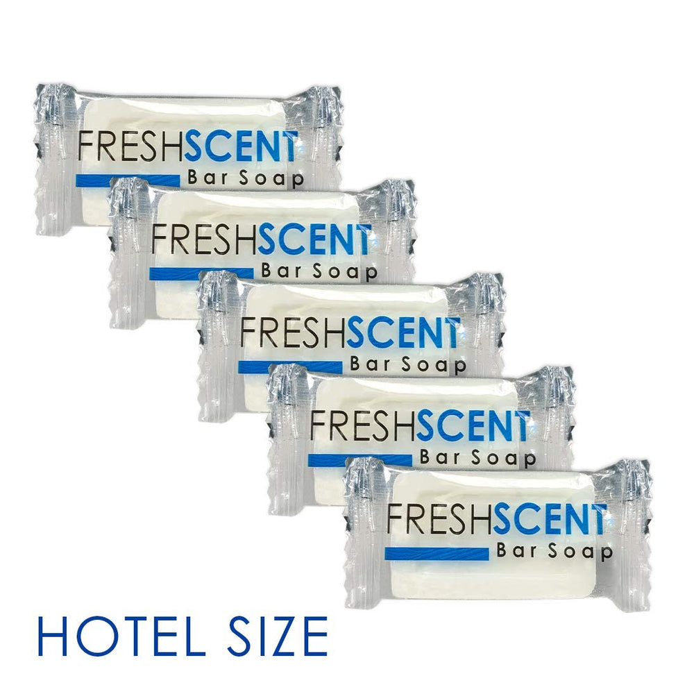 Freshscent hotel travel-size bar soap displayed as guest room amenity option