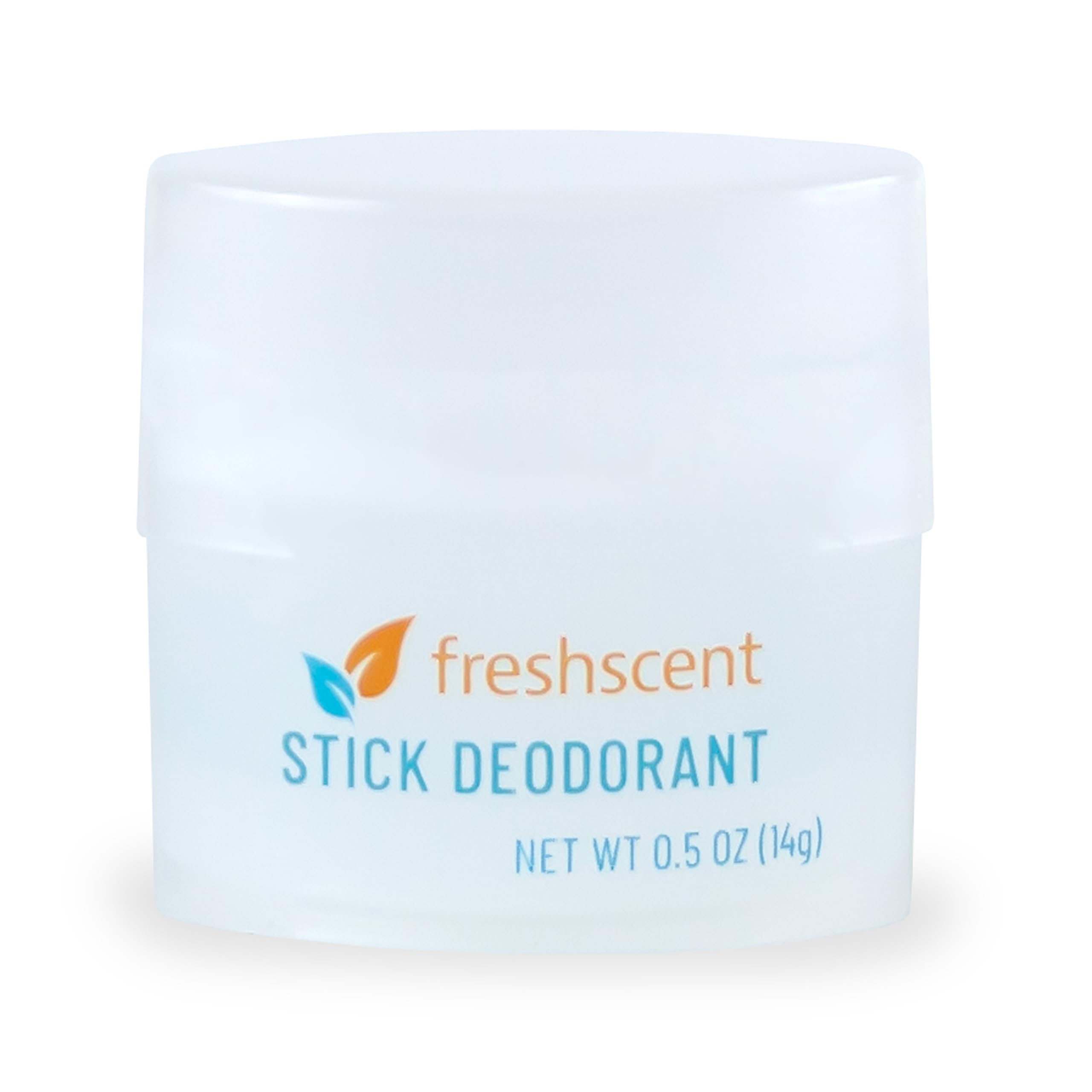 Freshscent 0.5 oz travel-size stick deodorant for on-the-go freshness.