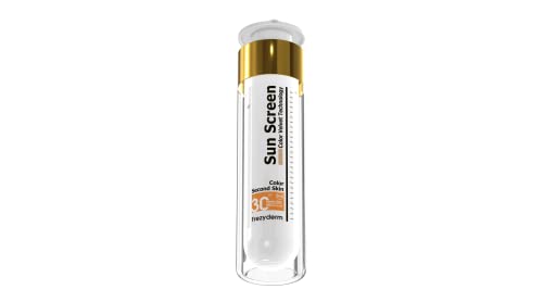 FREZYDERM color swatches show natural tint blending for even skin tone.