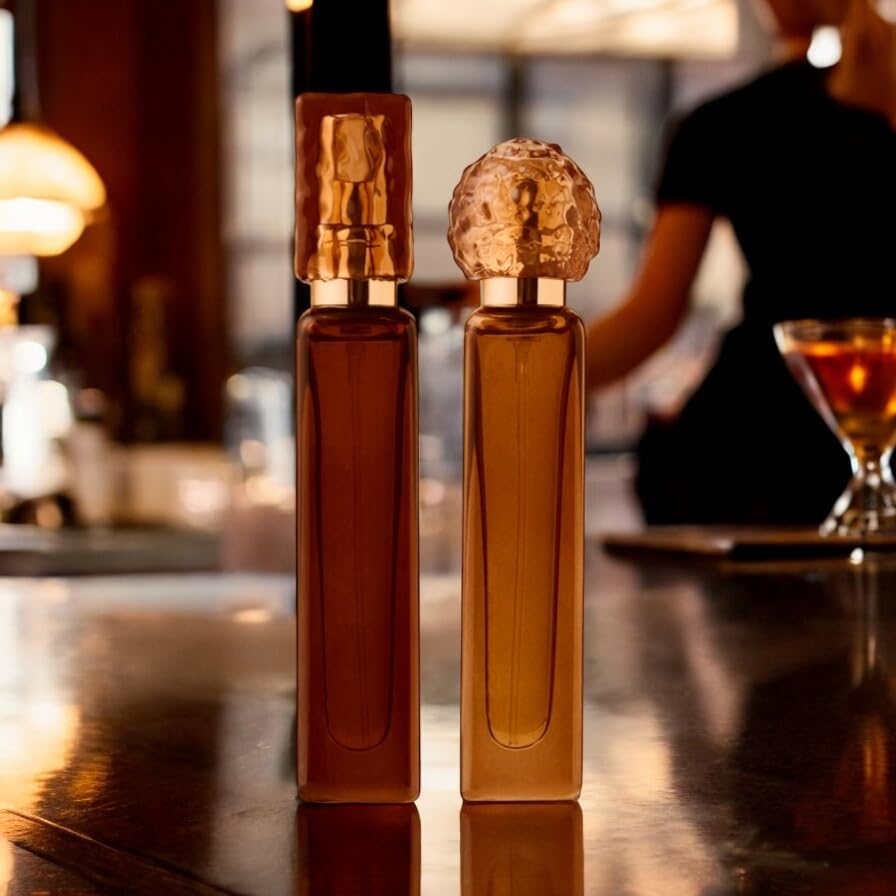 Fridays with Tab and Chance Traveler His Business fragrance swirl for refined evenings.