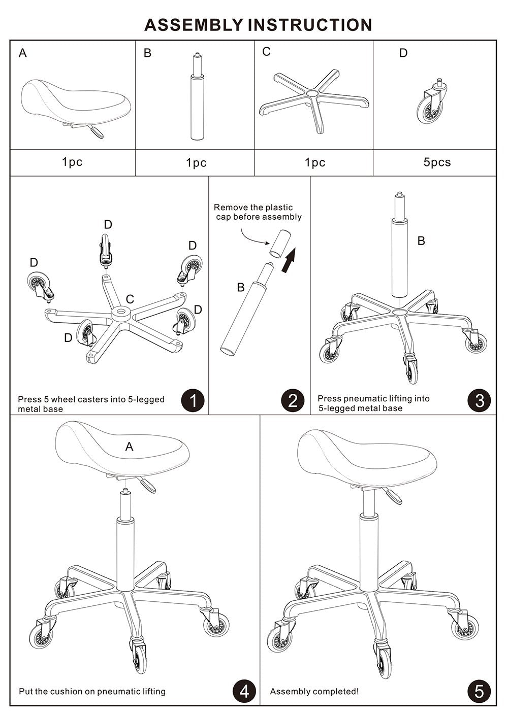 FRNIAMC professional saddle stool moves easily across floors for versatile spaces.