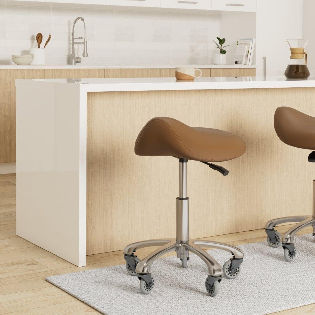 FRNIAMC professional saddle stool wheels enable smooth mobility across clinic floors.